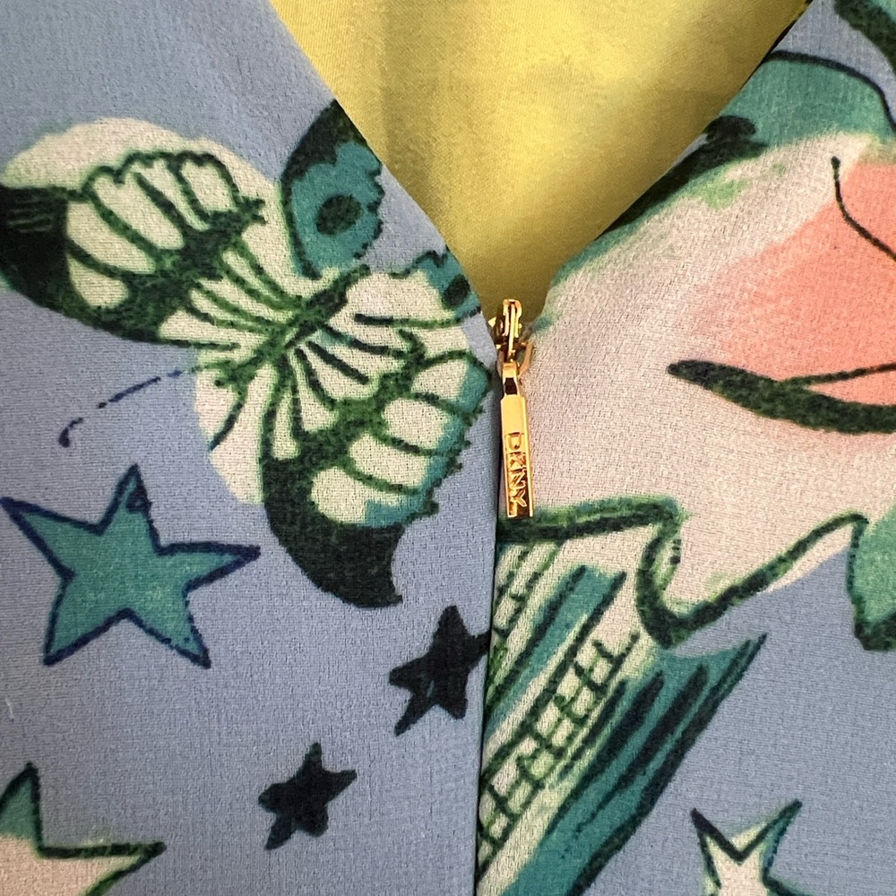 DKNY Blue Floral cottage core Maxi Dress - Picture 10 of 14